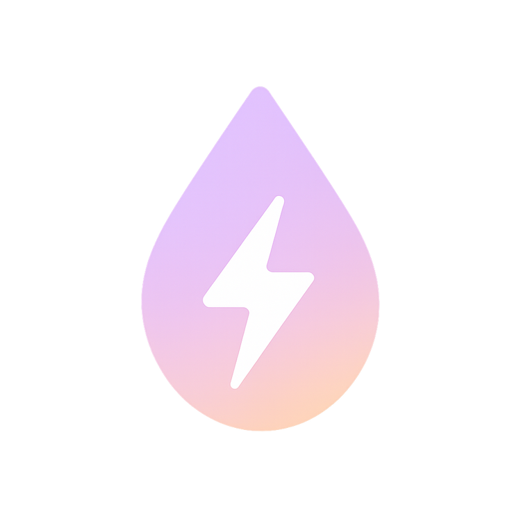 A soft blue teardrop shape with a glowing center. The symbol evokes healing, calm, and emotional recovery. Part of the NeoSound Healing Drop collection — designed especially for women rebuilding after hardship.